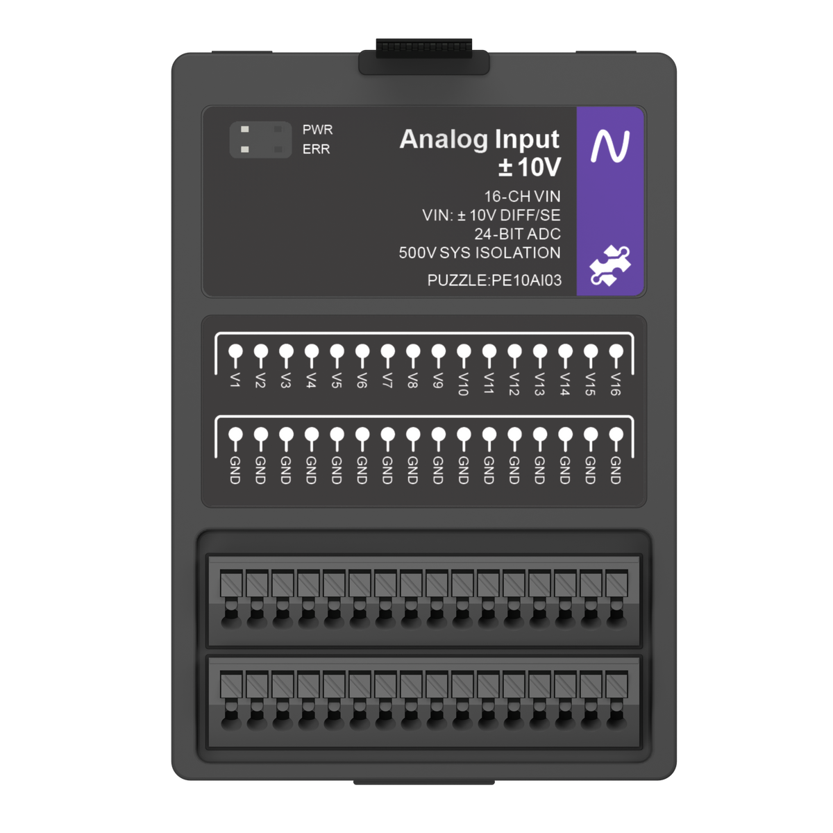 Analog Input: ±10 V, top view
