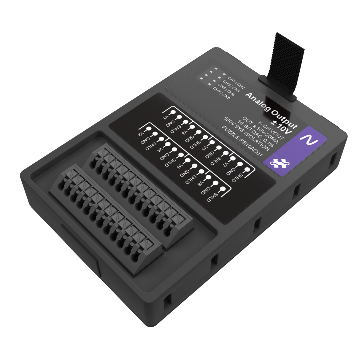 Analog Output: ±10 V, perspective view