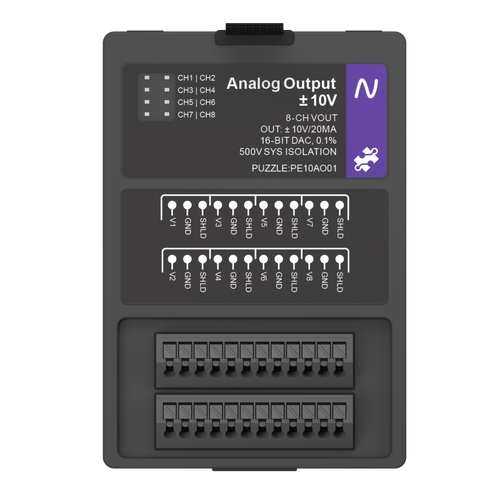 Analog Output: ±10 V, top view